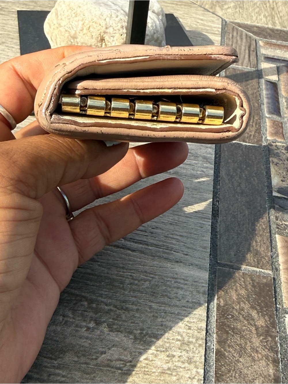 Marc Jacobs Blush Quilted Leather Key Pouch - Picture 5 of 8
